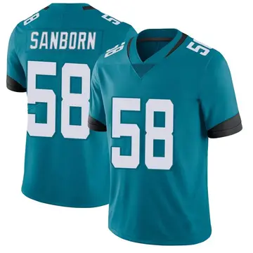 Nike Garrison Sanborn Men's Limited Jacksonville Jaguars Teal Vapor Untouchable Jersey