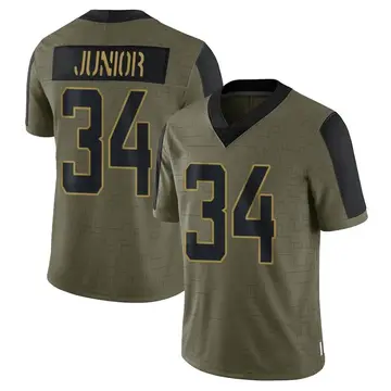 Nike Gregory Junior Youth Limited Jacksonville Jaguars Olive 2021 Salute To Service Jersey