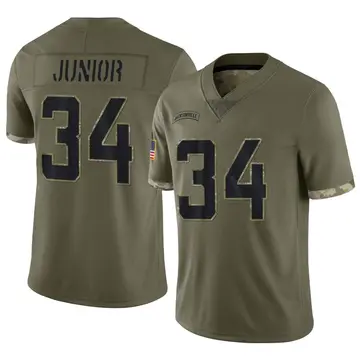 Nike Gregory Junior Youth Limited Jacksonville Jaguars Olive 2022 Salute To Service Jersey