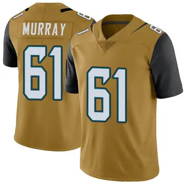 Nike James Murray Men's Limited Jacksonville Jaguars Gold Color Rush Vapor Untouchable Jersey