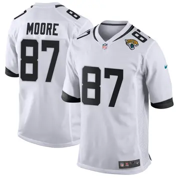Nike Jaylon Moore Men's Game Jacksonville Jaguars White Jersey
