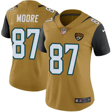 Nike Jaylon Moore Women's Limited Jacksonville Jaguars Gold Color Rush Vapor Untouchable Jersey