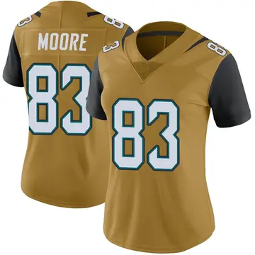 Nike Jaylon Moore Women's Limited Jacksonville Jaguars Gold Color Rush Vapor Untouchable Jersey