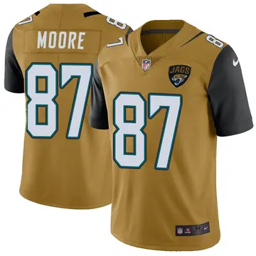 Nike Jaylon Moore Youth Limited Jacksonville Jaguars Gold Color Rush Vapor Untouchable Jersey
