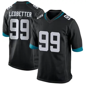 Nike Jeremiah Ledbetter Men's Game Jacksonville Jaguars Black Jersey