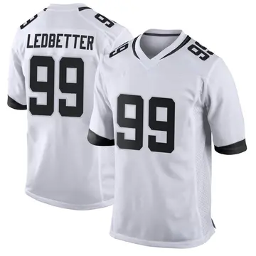 Nike Jeremiah Ledbetter Men's Game Jacksonville Jaguars White Jersey