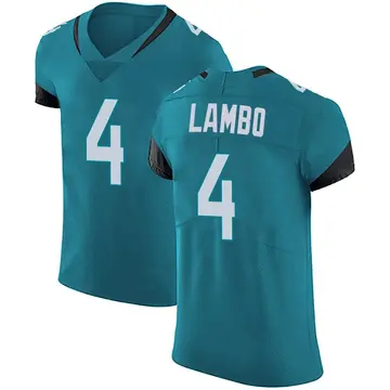 Nike Josh Lambo Men's Elite Jacksonville Jaguars Teal Team Color Vapor Untouchable Team Color Jersey