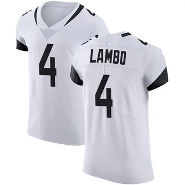 Nike Josh Lambo Men's Elite Jacksonville Jaguars White Vapor Untouchable Jersey