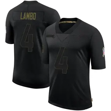 Nike Josh Lambo Men's Limited Jacksonville Jaguars Black 2020 Salute To Service Jersey