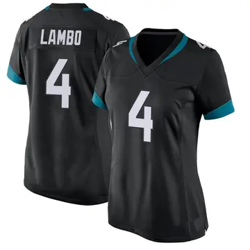 Nike Josh Lambo Women's Game Jacksonville Jaguars Black Alternate Jersey