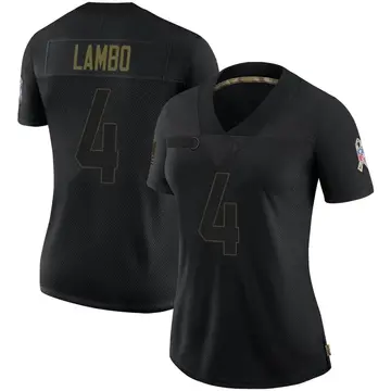 Nike Josh Lambo Women's Limited Jacksonville Jaguars Black 2020 Salute To Service Jersey