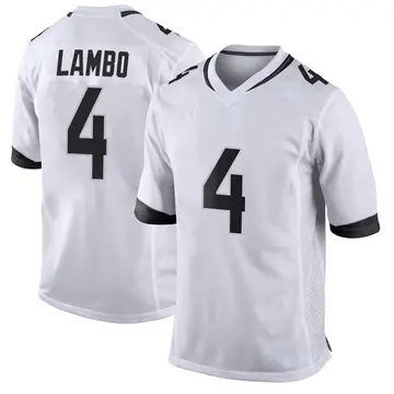 Nike Josh Lambo Youth Game Jacksonville Jaguars White Jersey