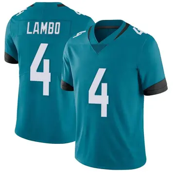 Nike Josh Lambo Youth Limited Jacksonville Jaguars Teal Vapor Untouchable Team Color Jersey