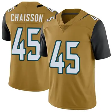 Nike K'Lavon Chaisson Men's Limited Jacksonville Jaguars Gold Color Rush Vapor Untouchable Jersey