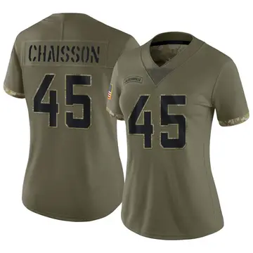 Nike K'Lavon Chaisson Women's Limited Jacksonville Jaguars Olive 2022 Salute To Service Jersey