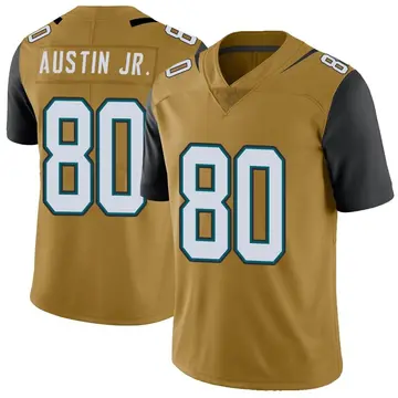Nike Kevin Austin Jr. Men's Limited Jacksonville Jaguars Gold Color Rush Vapor Untouchable Jersey