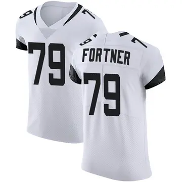 Nike Luke Fortner Men's Elite Jacksonville Jaguars White Vapor Untouchable Road Jersey