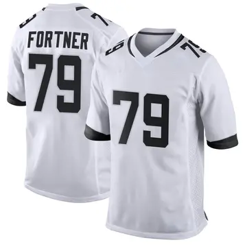 Nike Luke Fortner Men's Game Jacksonville Jaguars White Jersey