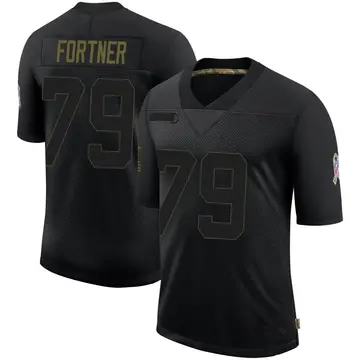 Nike Luke Fortner Youth Limited Jacksonville Jaguars Black 2020 Salute To Service Jersey