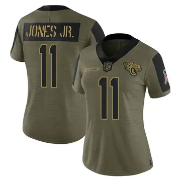 Nike Marvin Jones Jr. Women's Limited Jacksonville Jaguars Olive 2021 Salute To Service Jersey