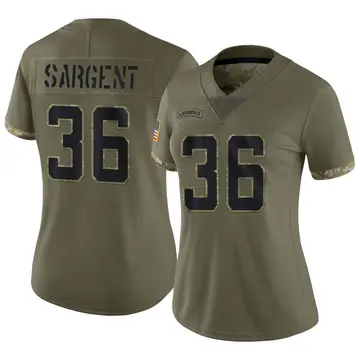 Nike Mekhi Sargent Women's Limited Jacksonville Jaguars Olive 2022 Salute To Service Jersey