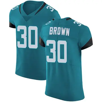 Nike Montaric Brown Men's Elite Jacksonville Jaguars Teal Vapor Untouchable Alternate Jersey