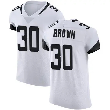 Nike Montaric Brown Men's Elite Jacksonville Jaguars White Vapor Untouchable Road Jersey