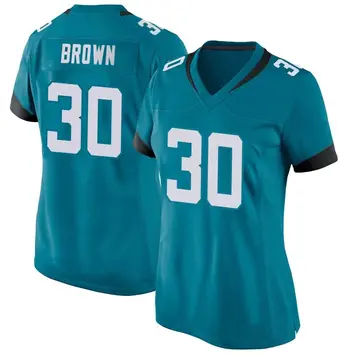 Nike Montaric Brown Women's Game Jacksonville Jaguars Teal Jersey