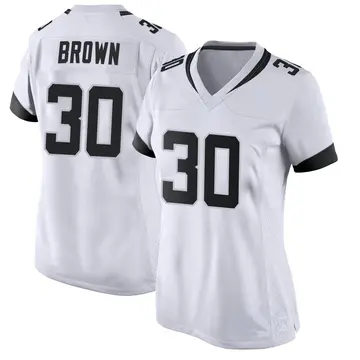Nike Montaric Brown Women's Game Jacksonville Jaguars White Jersey
