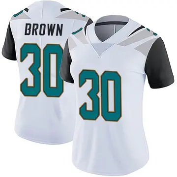 Nike Montaric Brown Women's Limited Jacksonville Jaguars White Vapor Untouchable Jersey