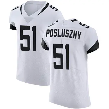 Nike Paul Posluszny Men's Elite Jacksonville Jaguars White Vapor Untouchable Road Jersey