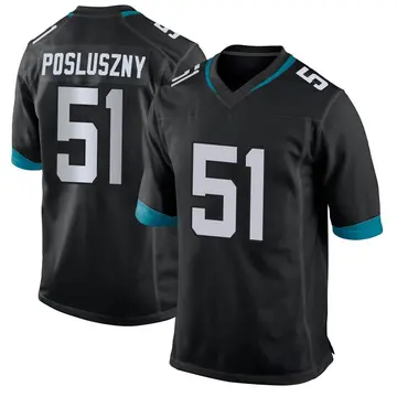 Nike Paul Posluszny Men's Game Jacksonville Jaguars Black Jersey