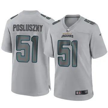 Nike Paul Posluszny Men's Game Jacksonville Jaguars Gray Atmosphere Fashion Jersey