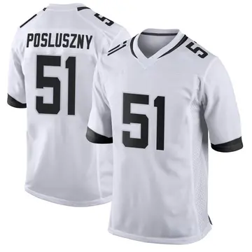 Nike Paul Posluszny Men's Game Jacksonville Jaguars White Jersey