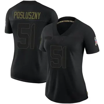 Nike Paul Posluszny Women's Limited Jacksonville Jaguars Black 2020 Salute To Service Jersey