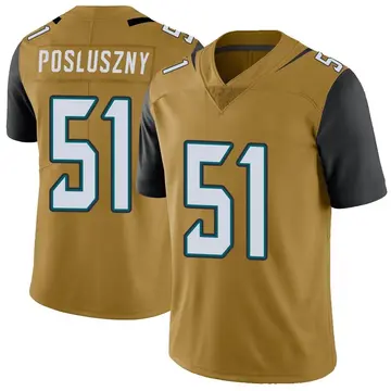 Nike Paul Posluszny Youth Limited Jacksonville Jaguars Gold Color Rush Vapor Untouchable Jersey