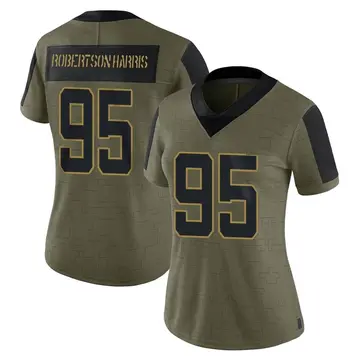Nike Roy Robertson-Harris Women's Limited Jacksonville Jaguars Olive 2021 Salute To Service Jersey