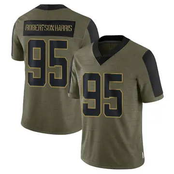 Nike Roy Robertson-Harris Youth Limited Jacksonville Jaguars Olive 2021 Salute To Service Jersey