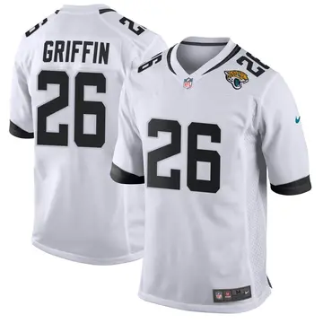 Nike Shaquill Griffin Men's Game Jacksonville Jaguars White Jersey