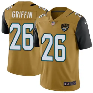 Nike Shaquill Griffin Men's Limited Jacksonville Jaguars Gold Color Rush Vapor Untouchable Jersey