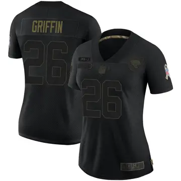 Nike Shaquill Griffin Women's Limited Jacksonville Jaguars Black 2020 Salute To Service Jersey