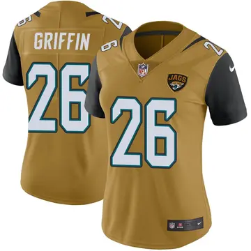 Nike Shaquill Griffin Women's Limited Jacksonville Jaguars Gold Color Rush Vapor Untouchable Jersey