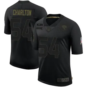 Nike Taco Charlton Men's Limited Jacksonville Jaguars Black 2020 Salute To Service Jersey