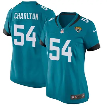 Nike Taco Charlton Women's Game Jacksonville Jaguars Teal Jersey