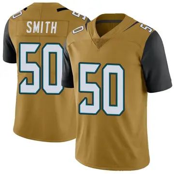 Nike Telvin Smith Youth Limited Jacksonville Jaguars Gold Color Rush Vapor Untouchable Jersey