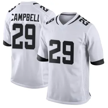 Nike Tevaughn Campbell Men's Game Jacksonville Jaguars White Jersey