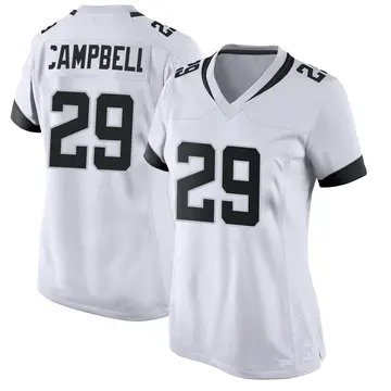 Nike Tevaughn Campbell Women's Game Jacksonville Jaguars White Jersey