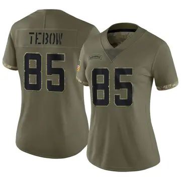 Nike Tim Tebow Women's Limited Jacksonville Jaguars Olive 2022 Salute To Service Jersey