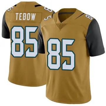 Nike Tim Tebow Youth Limited Jacksonville Jaguars Gold Color Rush Vapor Untouchable Jersey