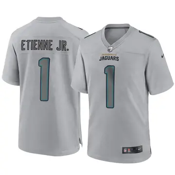Nike Travis Etienne Jr. Men's Game Jacksonville Jaguars Gray Atmosphere Fashion Jersey